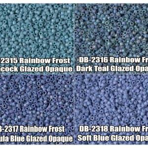 11/0 Miyuki Delica beads, DB2315, DB2316, DB2317, DB2318 - 5g, 10g