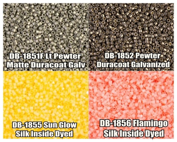 小物 miyuki 11/0 Miyuki Delica Beads, DB1851F, DB1852, DB1855, DB1856 - 5g