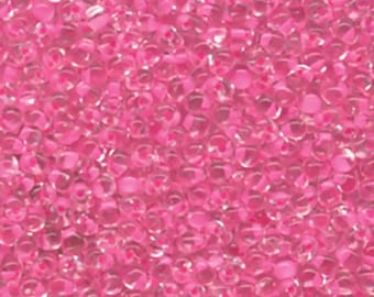 Miyuki Drop Beads 3.4mm, DP-F23, Raspberry Lined Crystal, 10g