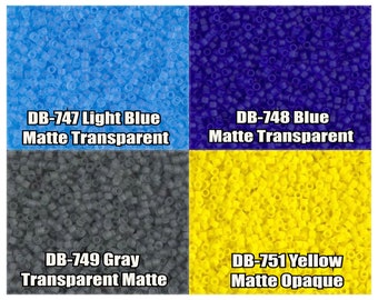 11/0 Miyuki Delica beads, DB747, DB748, DB749, DB751 - 5g, 10g