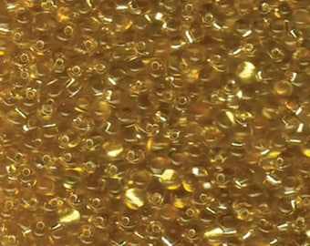 Miyuki Drop Beads 3.4mm, DP-0003, Transparent Silver Lined Gold, 10g
