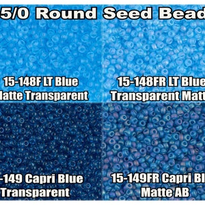 15-149, Miyuki 8.2g Transparent Capri Blue 15-149, Miyuki 8.2g Transparent Capri Blue