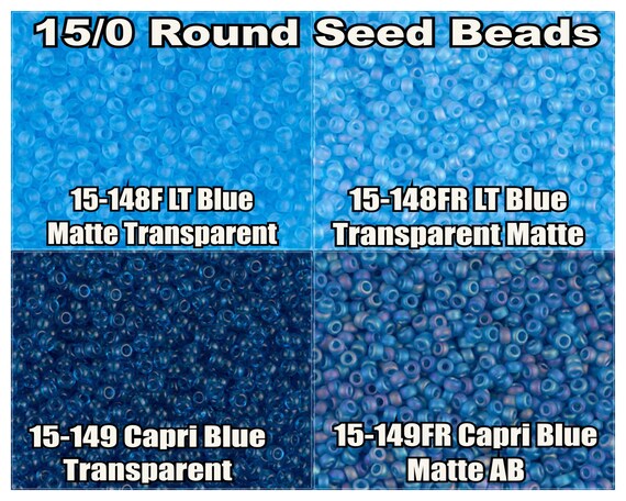 15-148FR, Miyuki 8.2g Matte Sky Blue AB 15-148FR, Miyuki 8.2g Matte Sky Blue AB
