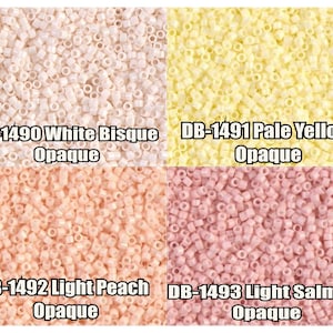 11/0 Miyuki Delica beads, DB1490, DB1491, DB1492, DB1493 - 5g, 10g