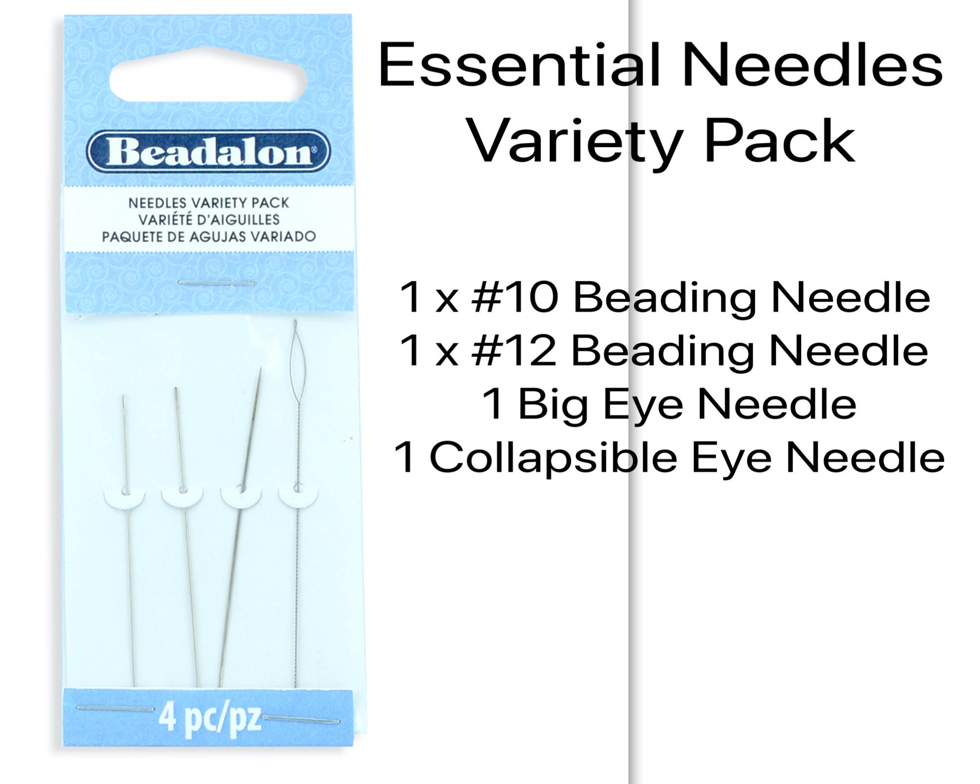 Beadsmith 1 x Wide Big Eye Needle Stainless Steel 5