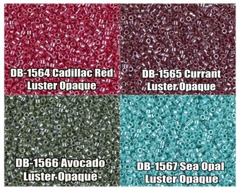 11/0 Miyuki Delica beads, DB1564, DB1565, DB1566, DB1567 - 5g, 10g