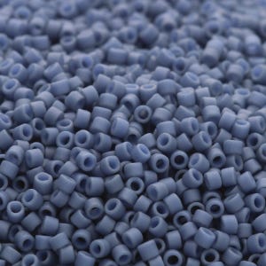 11/0 Delica Beads, DB2408 Matte Blue, 5 grams