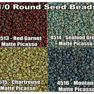 11-4513, Miyuki 22g Op Red Picasso 11-4513, Miyuki 22g Op Red Picasso