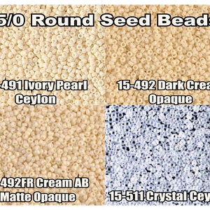 15-492, Miyuki 8.2g Matte Cream 15-492, Miyuki 8.2g Matte Cream