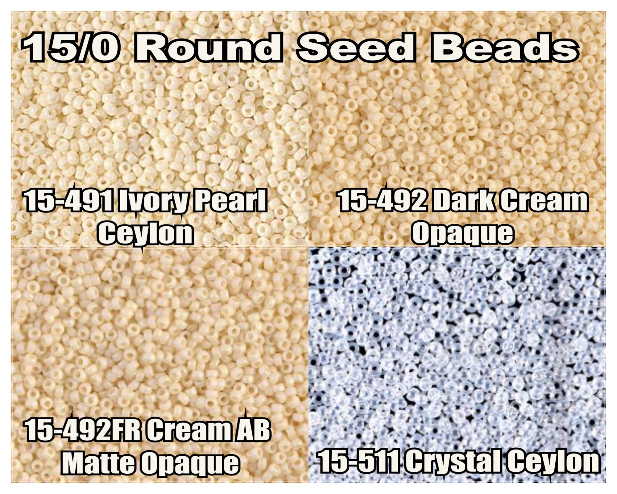 15-492FR, Miyuki 8.2g Matte Cream AB 15-492FR, Miyuki 8.2g Matte Cream AB