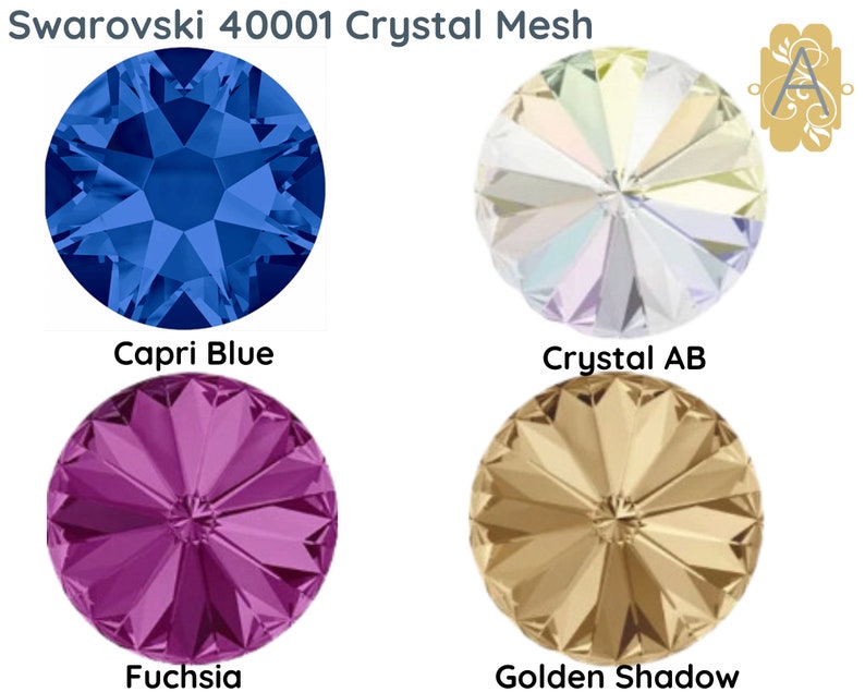 Crystal Mesh, 40001 Crystal Mesh, Strass Mesh, 18 Colors, Not Hot Fix, Sold by the Inch image 3