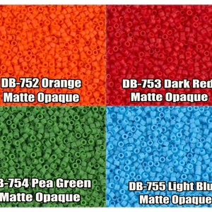 11/0 Miyuki Delica beads, DB752, DB753, DB754, DB755 - 5g, 10g