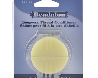 BEADER'S WAX, Beeswax Thread Conditioner, with Holder, .43 oz. (12.3g)