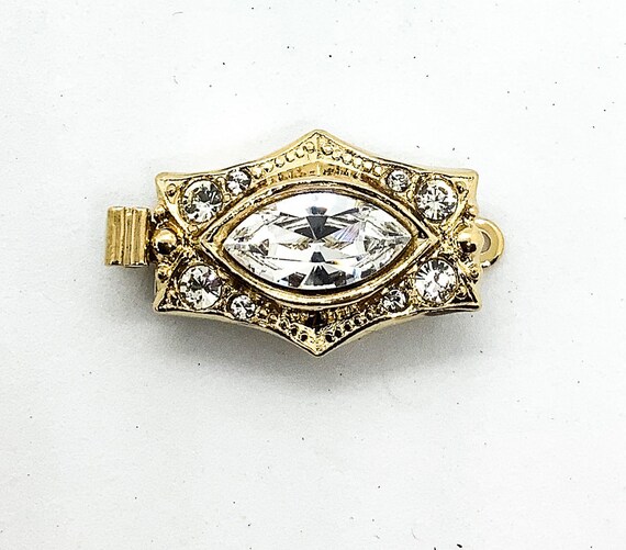 GATSBY, Claspgarten 1-strand Box Clasp, Real Rhodium, 23K Gold Plate