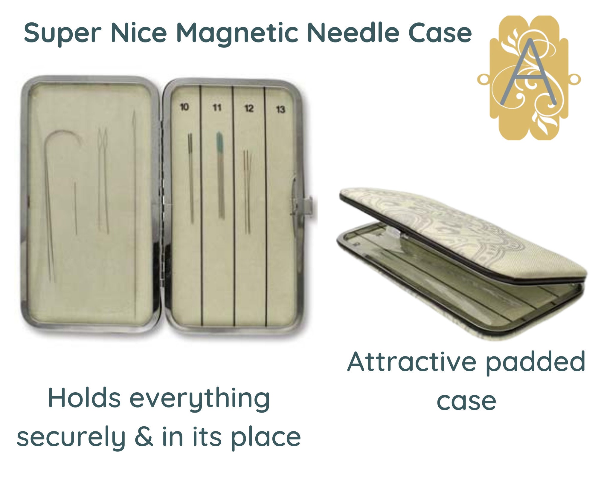 3pcs Magnetic Needle Holder Set With Weak Magnetic Force For Hand Sewing  Needles, Portable Magnetic Storage Case