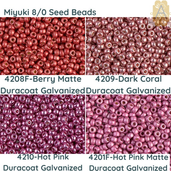 8-4210, Miyuki 22g Duracoat Galvanized Hot Pink 8-4210, Miyuki 22g Duracoat Galvanized Hot Pink