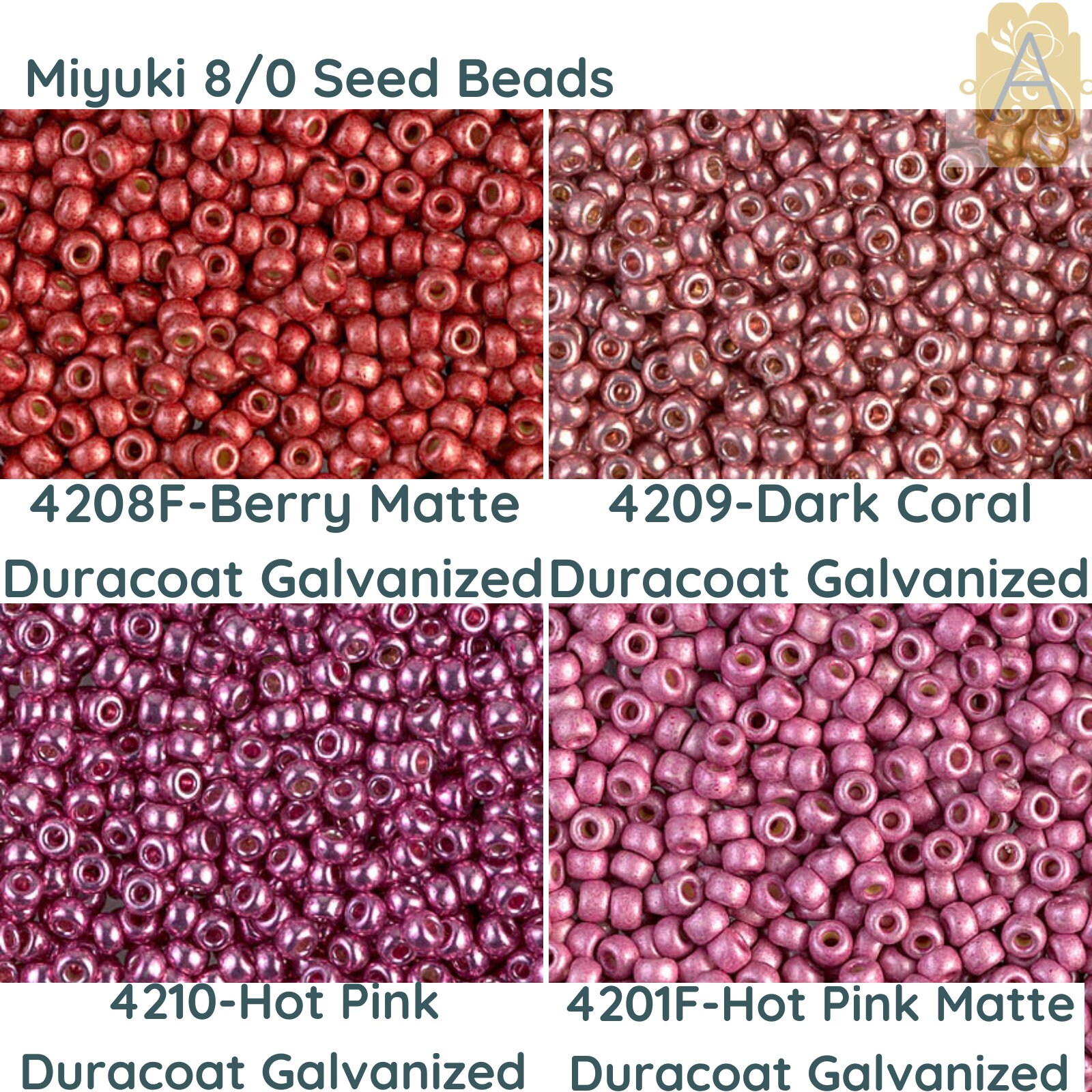 8-4210, Miyuki 22g Duracoat Galvanized Hot Pink 8-4210, Miyuki 22g Duracoat Galvanized Hot Pink