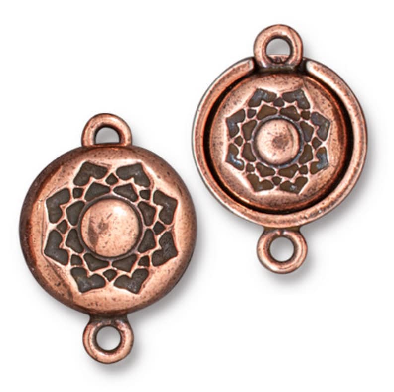 Bestselling LOTUS Magnetic Clasp, Very Secure, TierraCast, 4 Finishes Antique Copper 1 Set