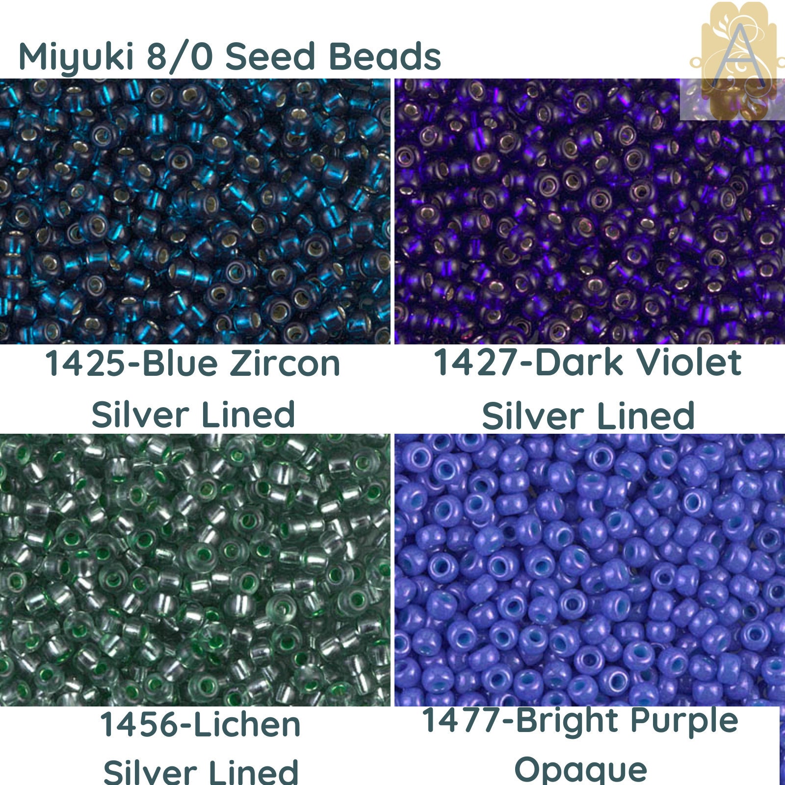 8-1456, Miyuki 22g Silver Lined Lichen 8-1456, Miyuki 22g Silver Lined Lichen