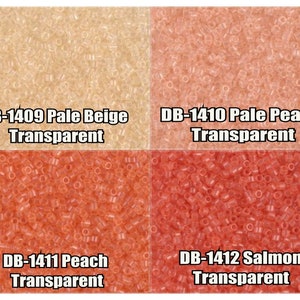 11/0 Miyuki Delica beads, DB1409, DB1410, DB1411, DB1412 - 5g, 10g