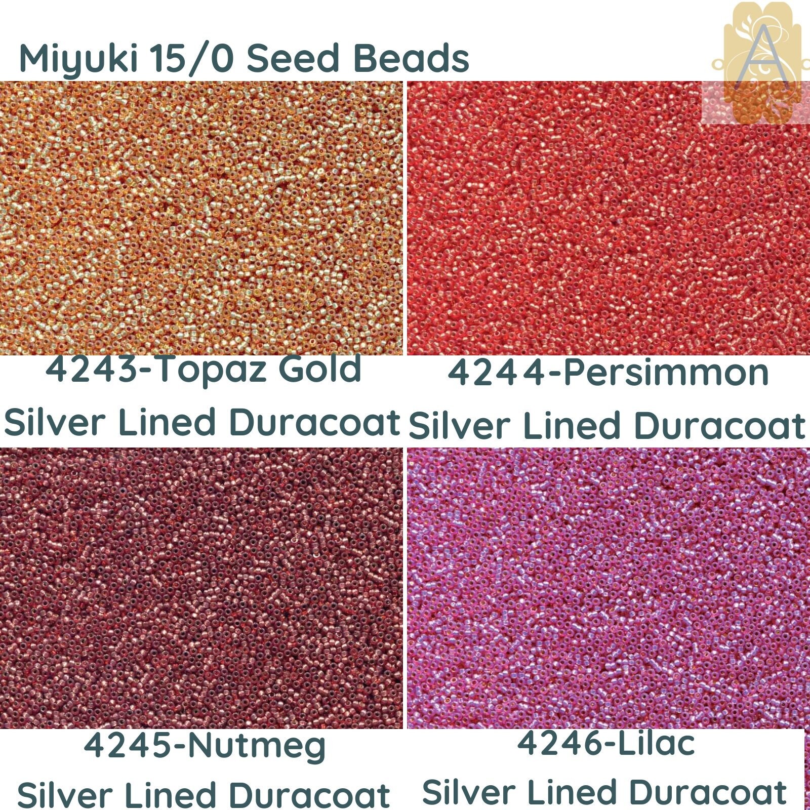 15-4244, Miyuki 8.2g Duracoat Silver Lined Persimmon 15-4244, Miyuki 8.2g Duracoat Silver Lined Persimmon