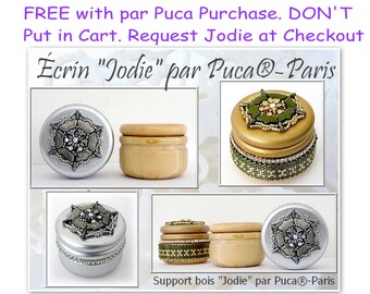 JODIE Secret Box Pattern. Free with any order of Les Perles par Puca. Wooden Base is also available.