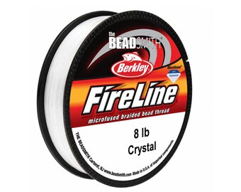 FireLine 8 lb Crystal Braided Beading Thread – 125 or 300 Yards