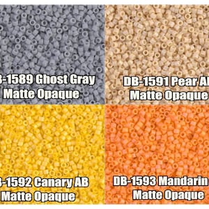 11/0 Miyuki Delica beads, DB1589, DB1591, DB1592, DB1593 - 5g, 10g