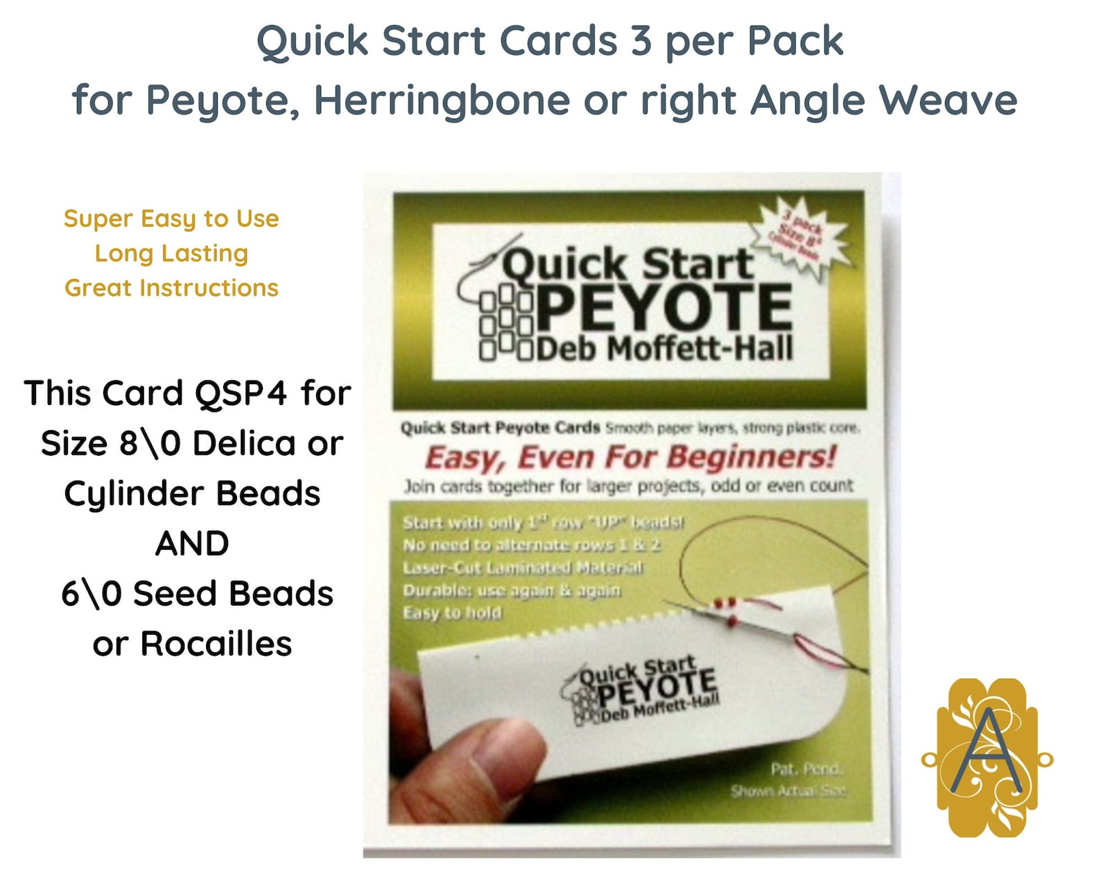 Quick Start Cards for Even\odd Peyote, 2 Drop Peyote, Herringbone ...
