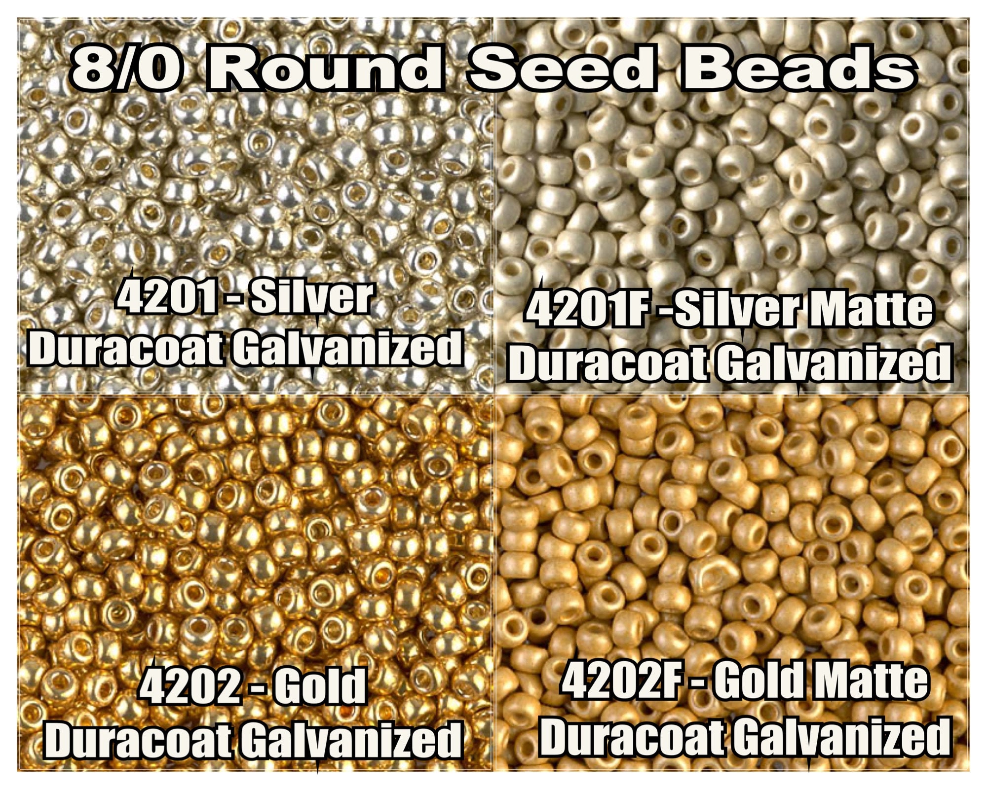 Glass Seed Round Beads Size 8/0, Gold Coloured Seed Beads, Tiny Beads,  Embroidery Jewelry Supplies, 3mm Ø 0.9mm 980pcs/20g 