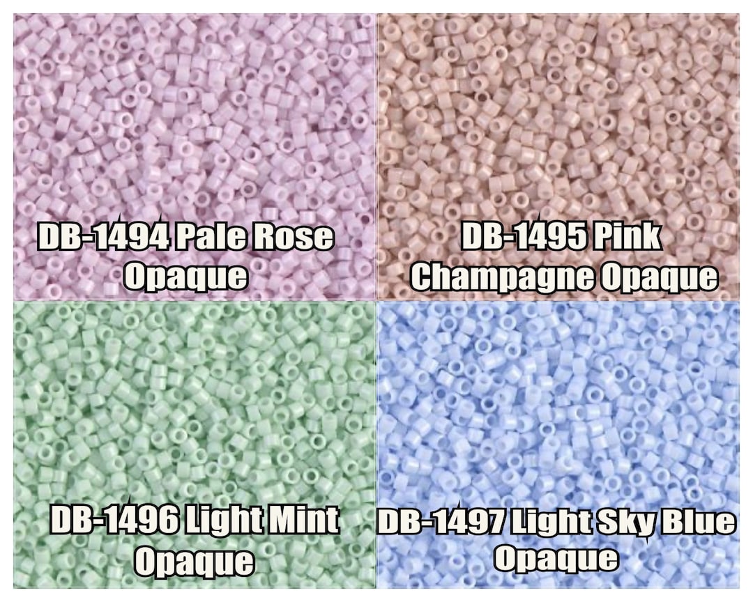 11/0 Miyuki Delica Beads, DB1494, DB1495, DB1496, DB1497 - 5g, 10g