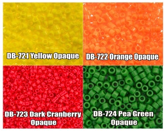 11/0 Miyuki Delica beads, DB721, DB722, DB723, DB724 - 5g, 10g