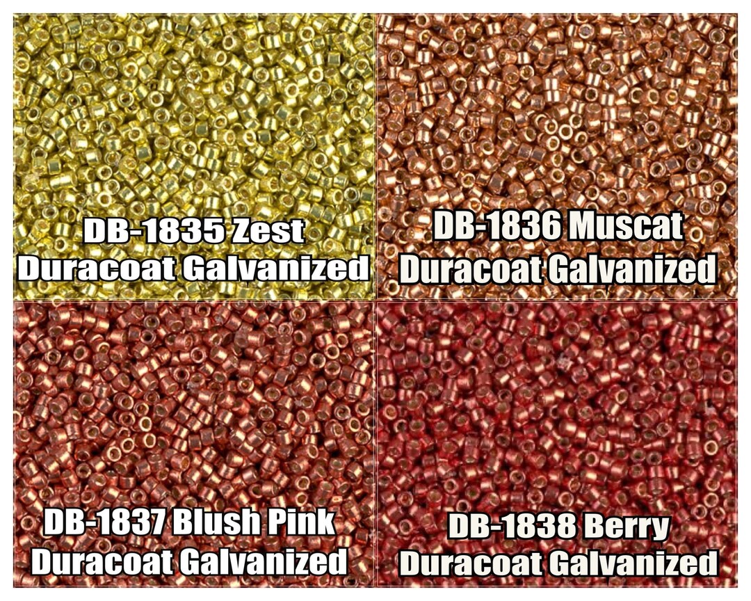 11/0 Miyuki Delica Beads, DB1835, DB1836, DB1837, DB1838 - 5g, 10g