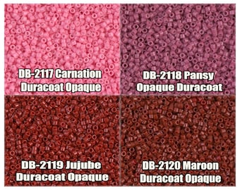 11/0 Miyuki Delica beads, DB2117, DB2118, DB2119, DB2120 - 5g, 10g