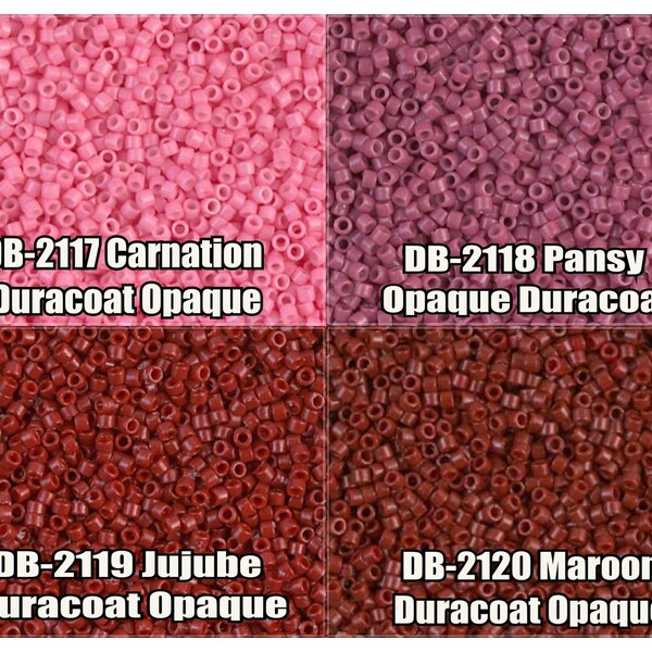 11/0 Miyuki Delica beads, DB2117, DB2118, DB2119, DB2120 - 5g, 10g