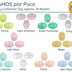 Samos par Puca, 5g (approx. 20 beads), Milky Collection