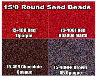 15-408F, Miyuki 8.2g Matte Opaque Red 15-408F, Miyuki 8.2g Matte Opaque Red