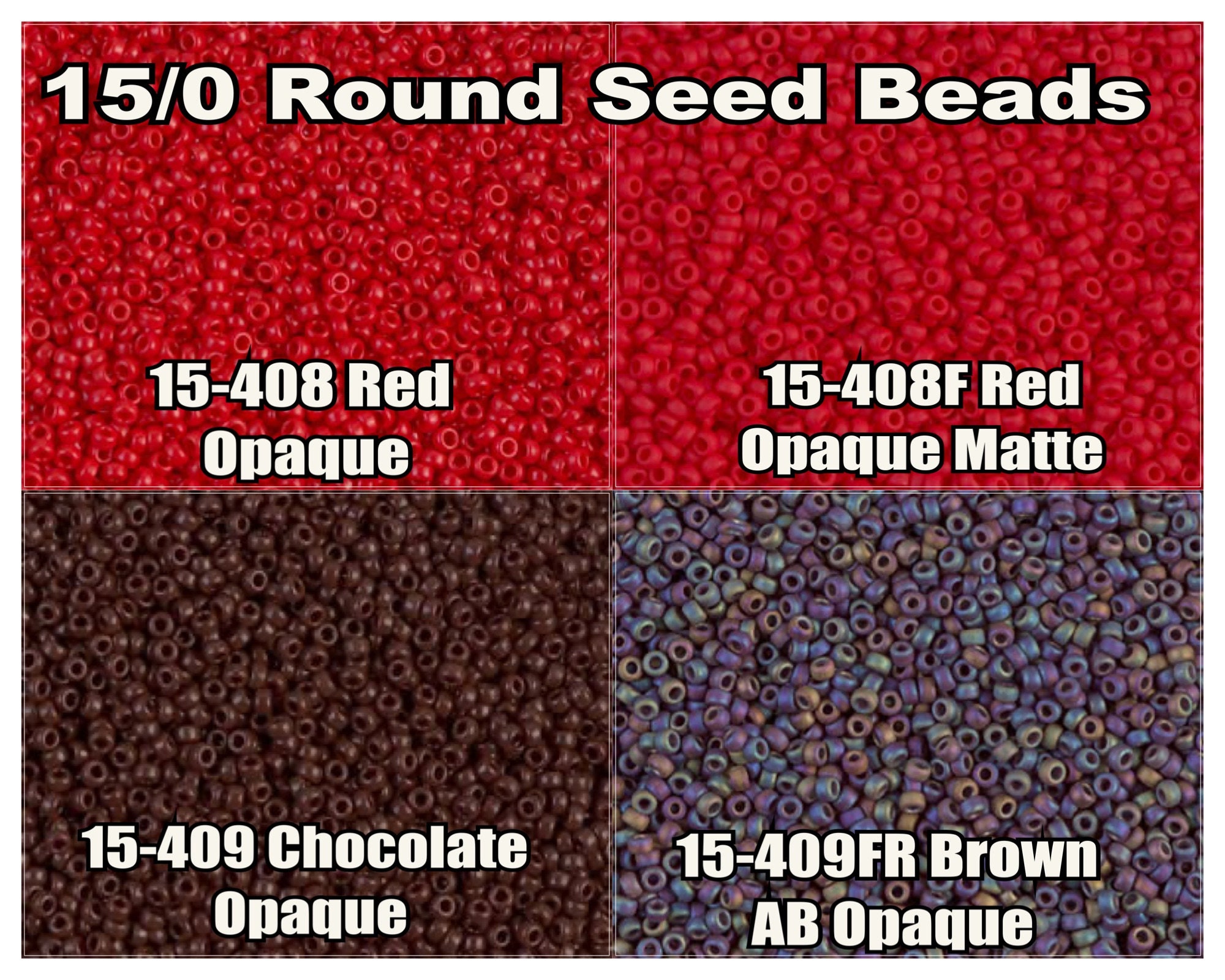 15-408F, Miyuki 8.2g Matte Opaque Red 15-408F, Miyuki 8.2g Matte Opaque Red