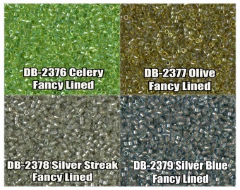 11/0 Miyuki Delica beads, DB2376, DB2377, DB2378, DB2379 - 5g, 10g