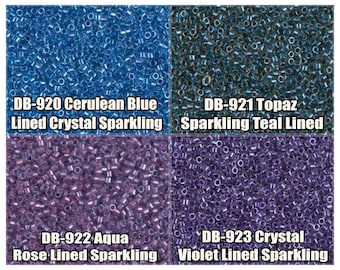 11/0 Miyuki Delica beads, DB920, DB921, DB922, DB923 - 5g, 10g