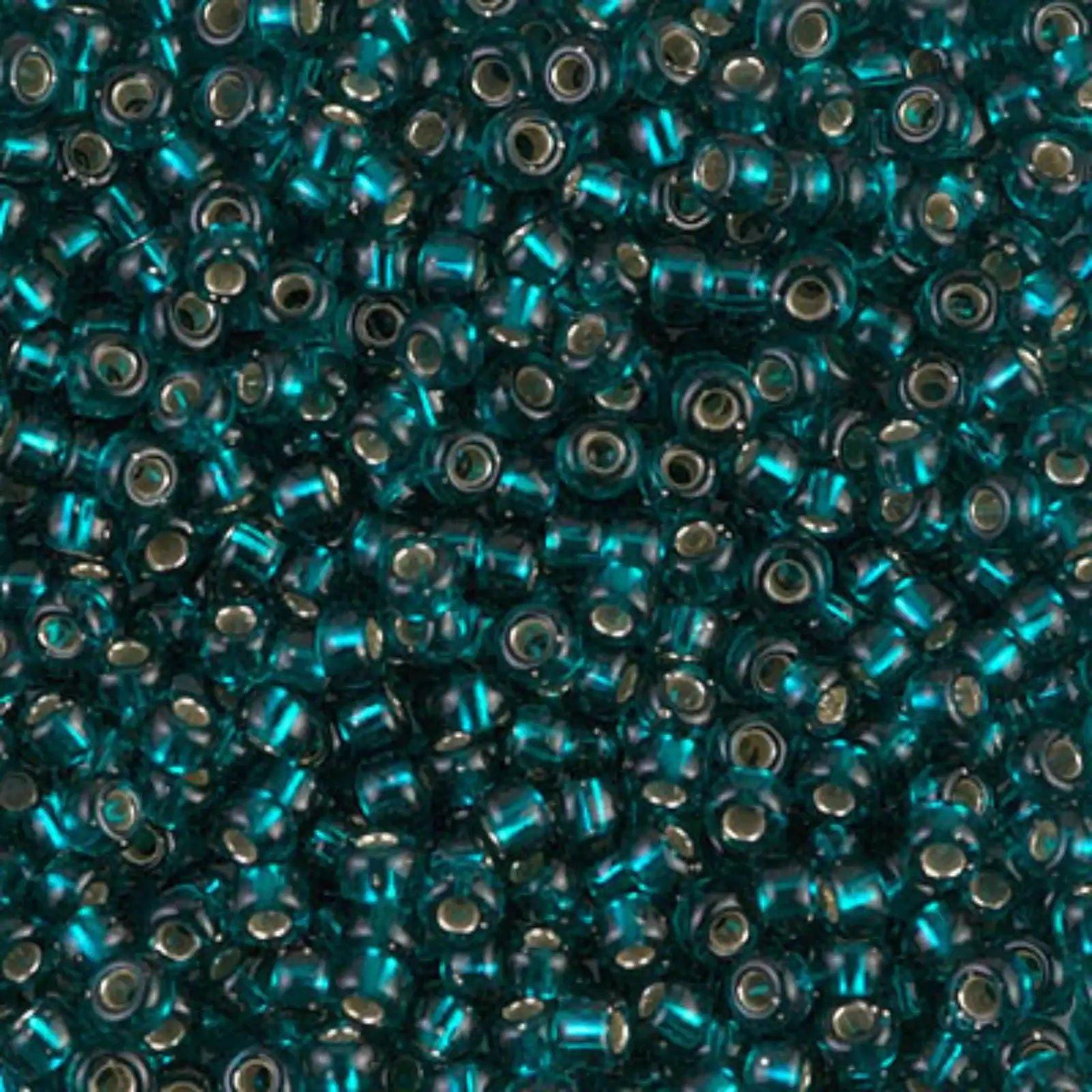 miyuki0208。 Miyuki 8/0 Seed Beads, 8-030, Silver Lined Dark Teal, 10g - Etsy
