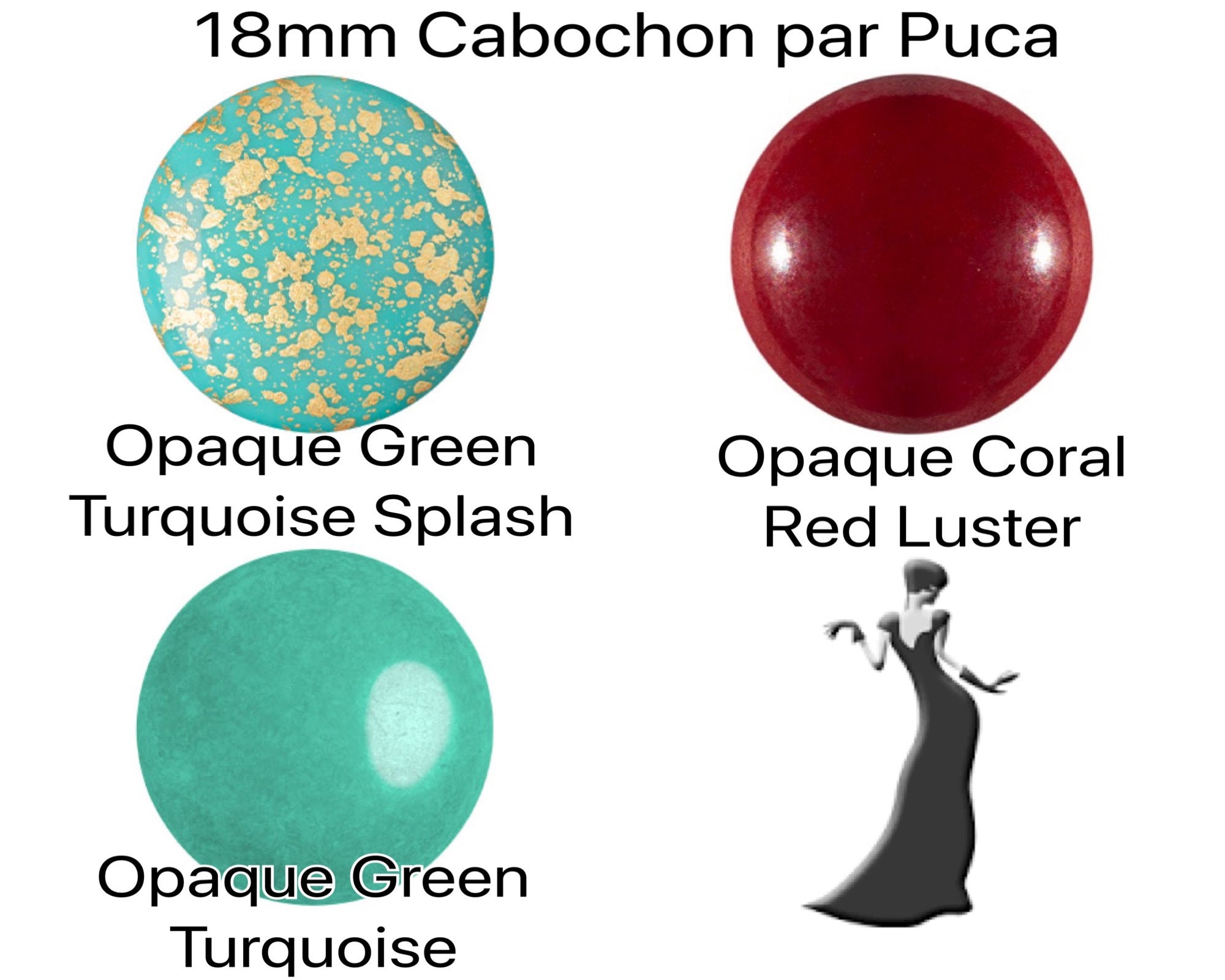 18mm Cabochons Par Puca 2 Free Patterns W. Any Purchase - Etsy
