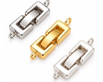 Strong Foldover Clasp, 1-Strand Jewelry Clasp, 27mm, Gold, Platinum or Silver Plate