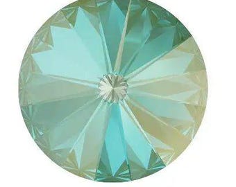 Rivoli Swarovski in cristallo austriaco, modello 1122, 14 mm, Silky Sage Delite, 2 o 6 pezzi