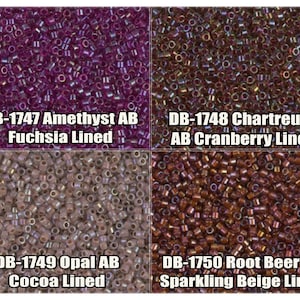 11/0 Miyuki Delica beads, DB1747, DB1748, DB1749, DB1750 - 5g, 10g