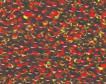 Miyuki Drop Beads 3.4mm, DP-F28, Red Lined Chartreuse, 10g