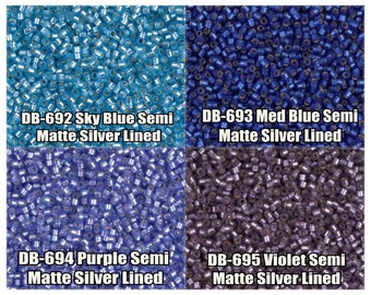 11/0 Miyuki Delica beads, DB692, DB693, DB694, DB695 - 5g, 10g
