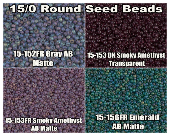 15-153FR, Miyuki 8.2g Matte Dark Smoky Amethyst AB 15-153FR, Miyuki 8.2g Matte Dark Smoky Amethyst AB