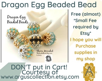 DRAGON EGG Beaded Bead, Free (almost!) with MiniDuos