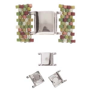 AXOS II, Magnetic Clasp, for Delicas & Other Seed Beads, 1 Clasp per Order, 4 Finishes